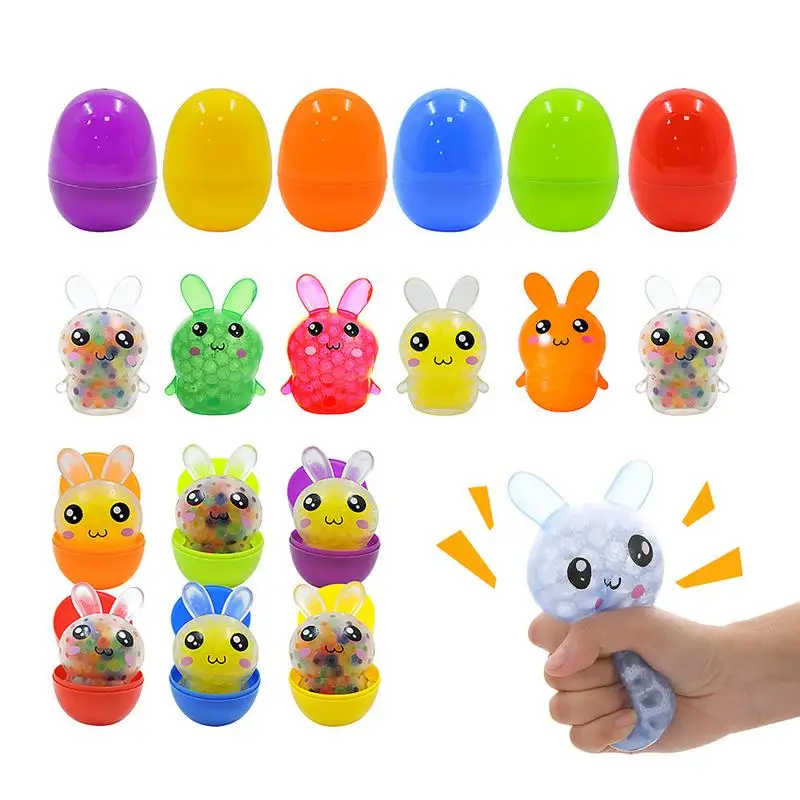

Prefilled Easter Eggs With Toys Squishy Easter Toys 12pcs Portable Small Sensory Ball Rabbit Squishy Sensory Toy For Kids Boys