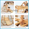 ZC Small Baby Climbing Frame Beech Solid Wood Indoor Children's Toys Climbing Home Slide Swing 4