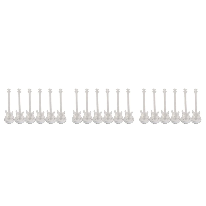 

Guitar Coffee Spoons 18-Pack Creative Cute Spoons Stainless Steel Teaspoons Stirring Spoon Guitar Shaped(Silver)