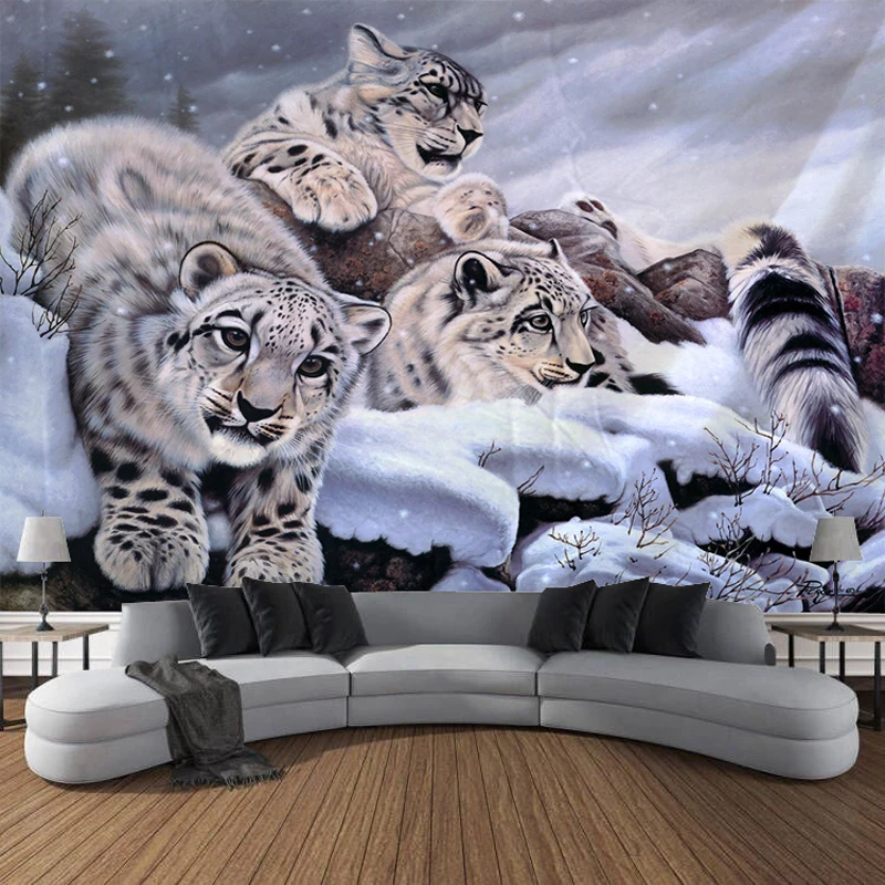 

Forest Wildlife Tiger Wall Tapestry Art Decoration Blanket Curtain Hanging Home Bedroom Living Room Decoration Tapestry