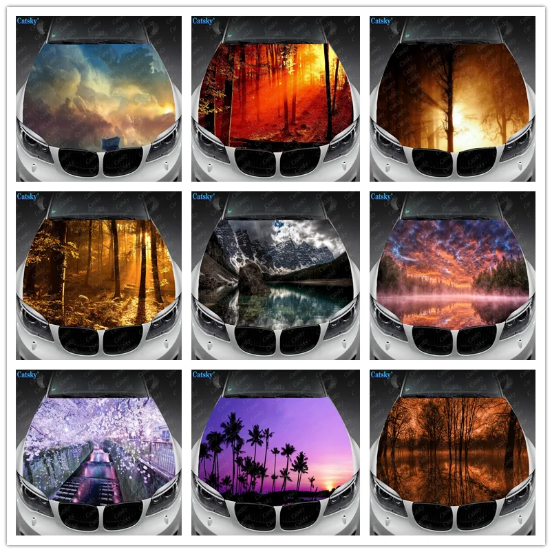 

Earth - Scenic Landscape Art Print Car Hood Vinyl Stickers Wrap Vinyl Film Engine Cover Decals Sticker on Car Auto Accessories