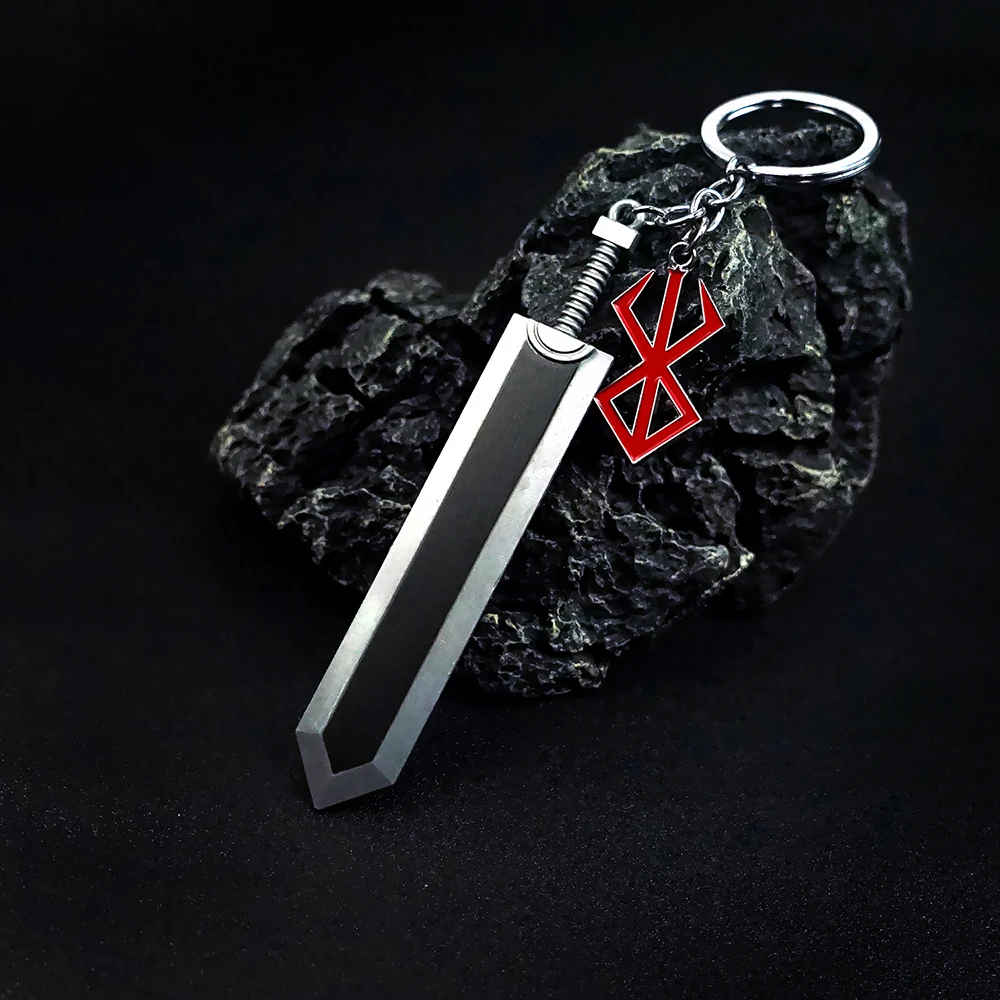 Berserk Anime Keychain Guts Sword Jewelry Set Key Chain Keyrings Keychains for Men Women Accessories Key Ring Pendant llaveros