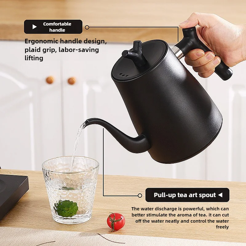 غلاية كهربائية بعنق مرن سعة 1.5 لتر من الفولاذ الم...