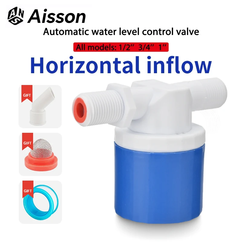 1/2" 3/4" 1inch Automatic Float Valve Water Level Control Switch Horizontal Inflow Installed Inside Tower Tank