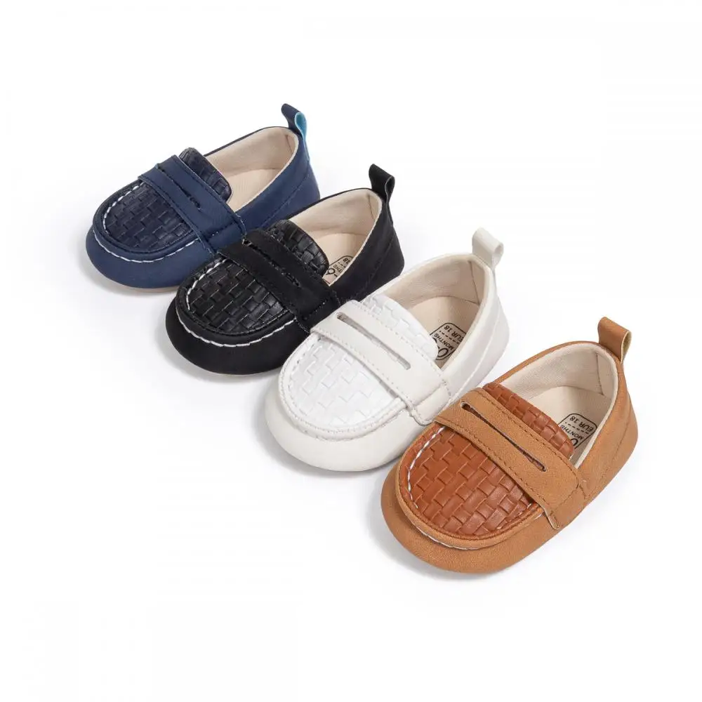Retro Shallow Mouth Newborn Baby Casual Shoes Baby Boys Girls Set Mouth Walking Shoes Anti-Slip Breathable