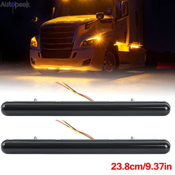 Fanale posteriore a LED per auto 2 in 1 bianco giallo luce bianca DRL luce di marcia che scorre lampada di segnalazione per camion rimorchio autobus 12V 24V