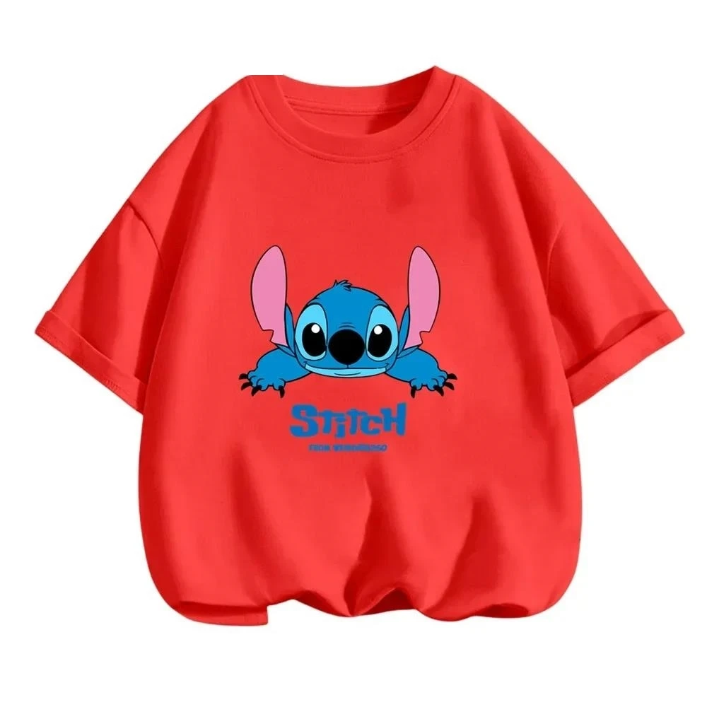 thumbnail image 1 of Camisón bonito de verano para niñas, camiseta con estampado 3D de Lilo y Stitch, camiseta de manga corta con cuello redondo, ropa de moda informal para niñas, 1 of 5