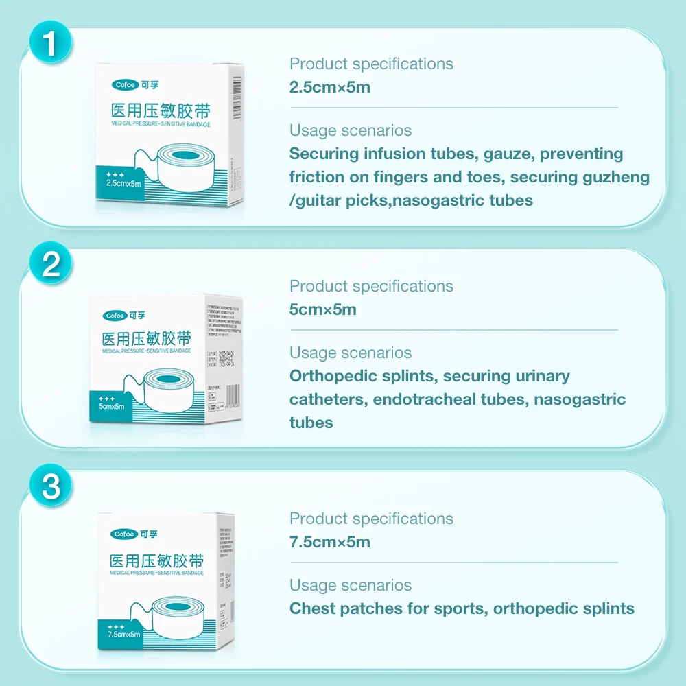 Cofoe Medical Kinesiology Tape Athletic Recovery Self Adherent Wrap Taping Medical Muscle Pain Relief Knee Pads Protector