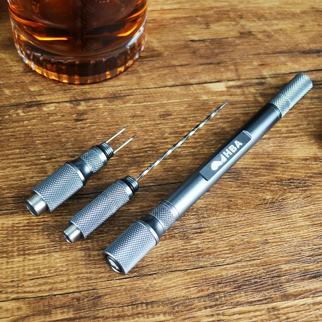 Portable Cigar Punch Cutter Sharp Cigar Pass Needles Dredge Drilled Cigar Draw Enhancer Tool Smoker Smoking Accessories CT-073 - Image 2