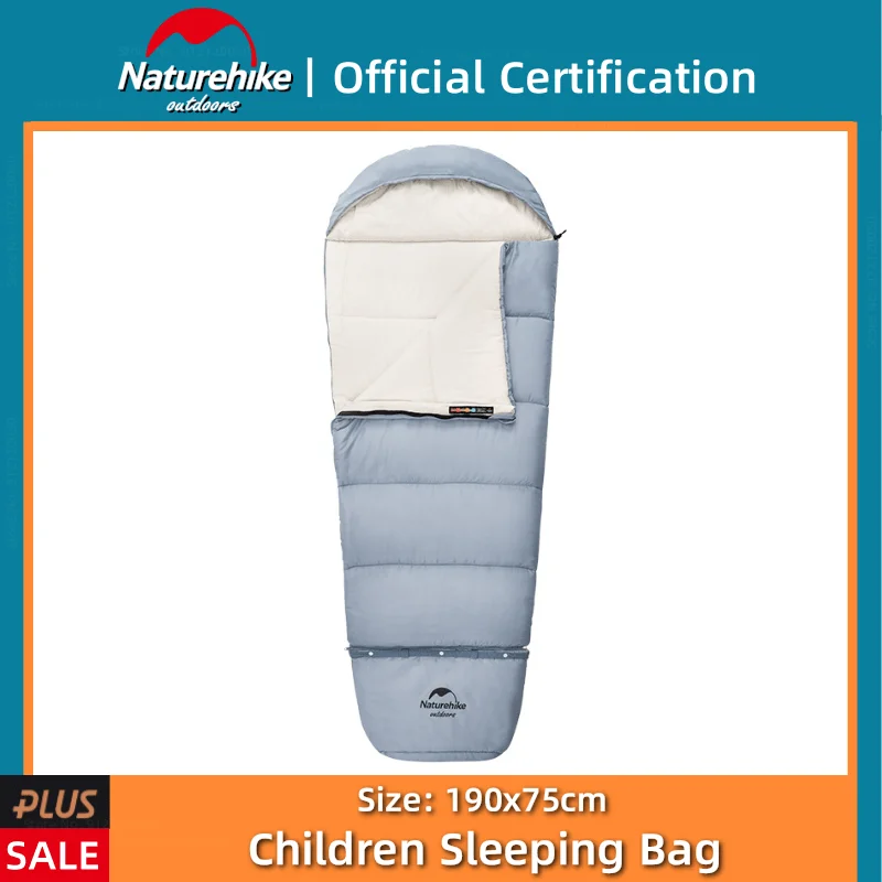 

Naturehike 1.4kg Ultra Light Children's Sleeping Bag Soft Cozy Lengthened And Splicable Outdoor Camping Travel Warm Sleeping Bag