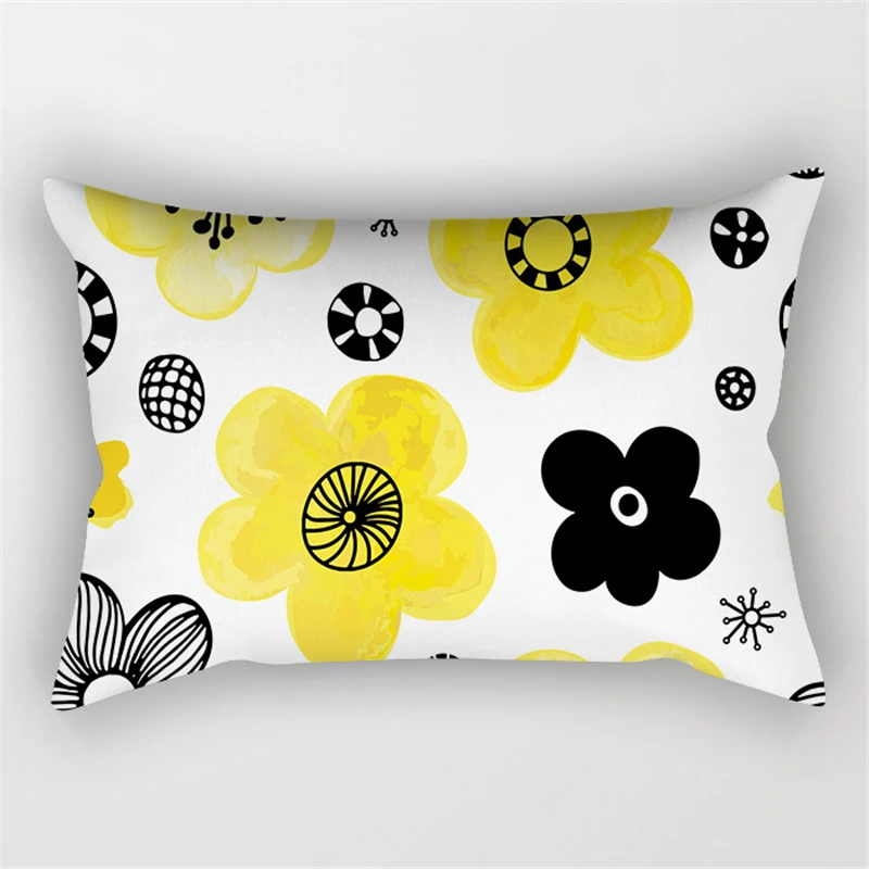30x50cm Yellow Geometry Pillowcase Decor Sofa Cushion Pillowcover Polyester Pillow Cases for Home Decor Bedding Cushion Cover 