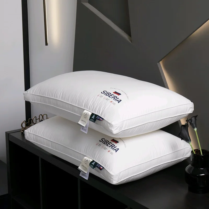

Pillow 100% White Pillow Core Five-star Hotel Cotton Single Cervical Vertebra Support Sleep Pillow
