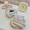 Modern Tissue Box Fun Knot Face Tissue Holder Ceramic Tissue Cases Container 4