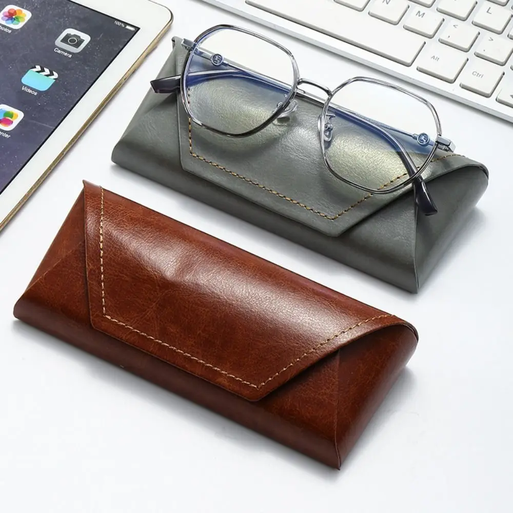 

Portable Glasses Bag Simple PU Leather Convenient Sunglasses Storage Bag Anti Pressure Protective Cover Men