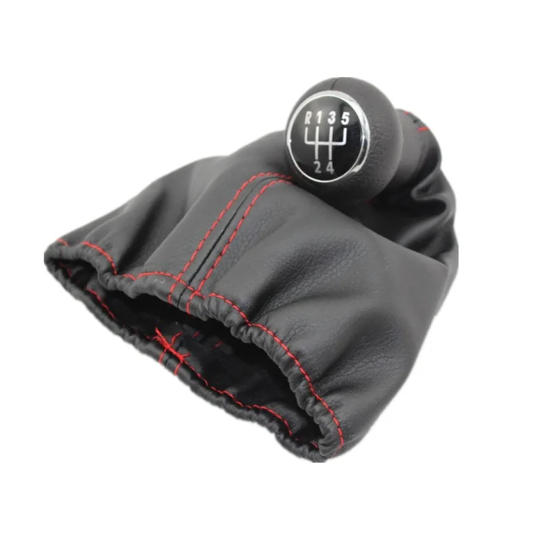 For Volkswagen VW Jetta Golf 3 MK3 LUPO POLO CADDY Gear Shift Knob Gaitor Boot Cover Case Car Styling Accessories Black Red Line