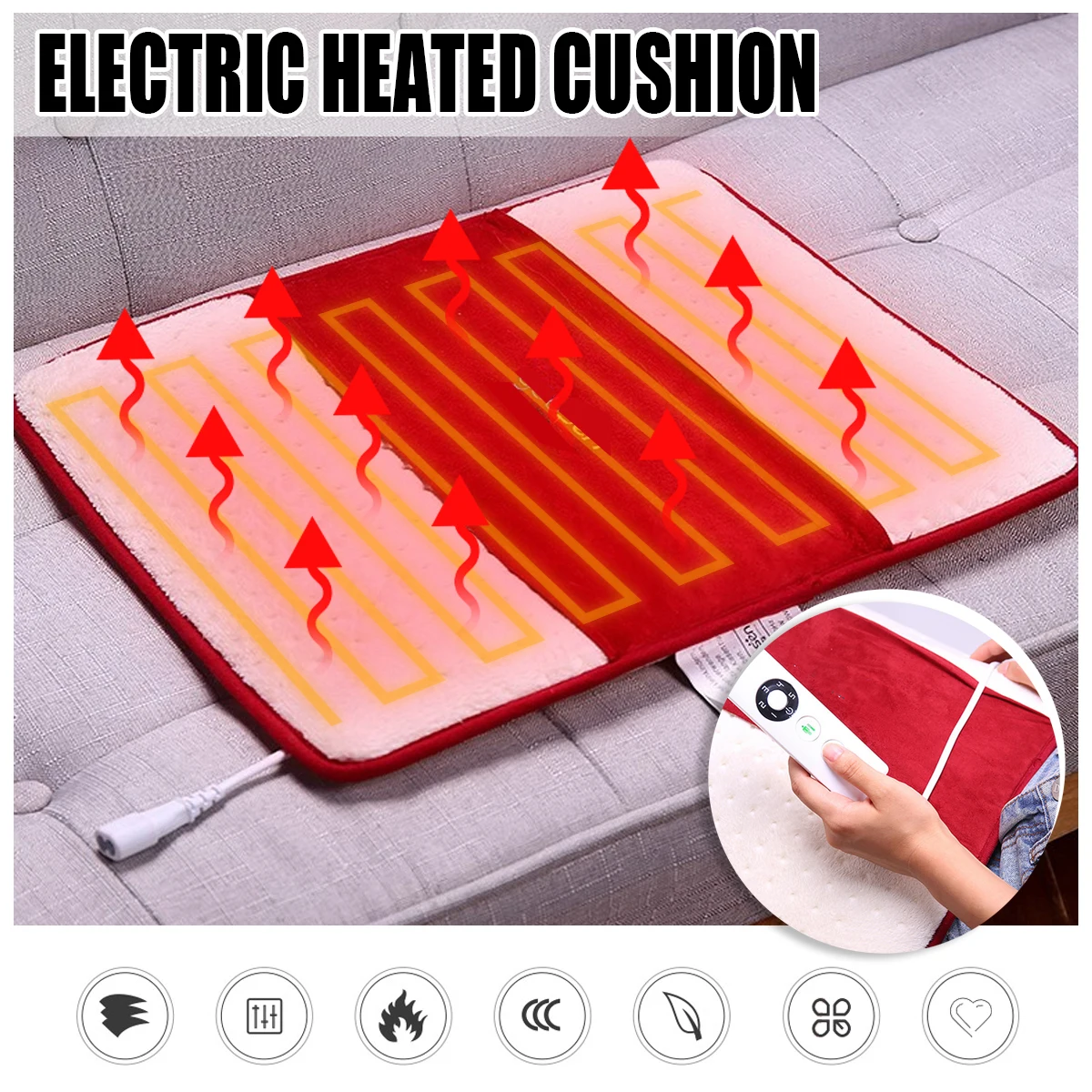 

Подушка с электрическим подогревом, нагревательное одеяло, согревающий ковер, подушка для ног, шея, спина, плечо, облегчение боли в теле, 220 В