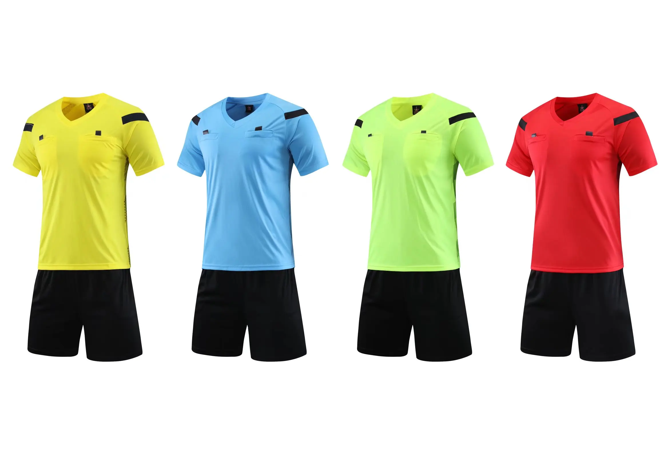 Soccer Referee Uniform #108 Football Set Men's Jersey Shorts