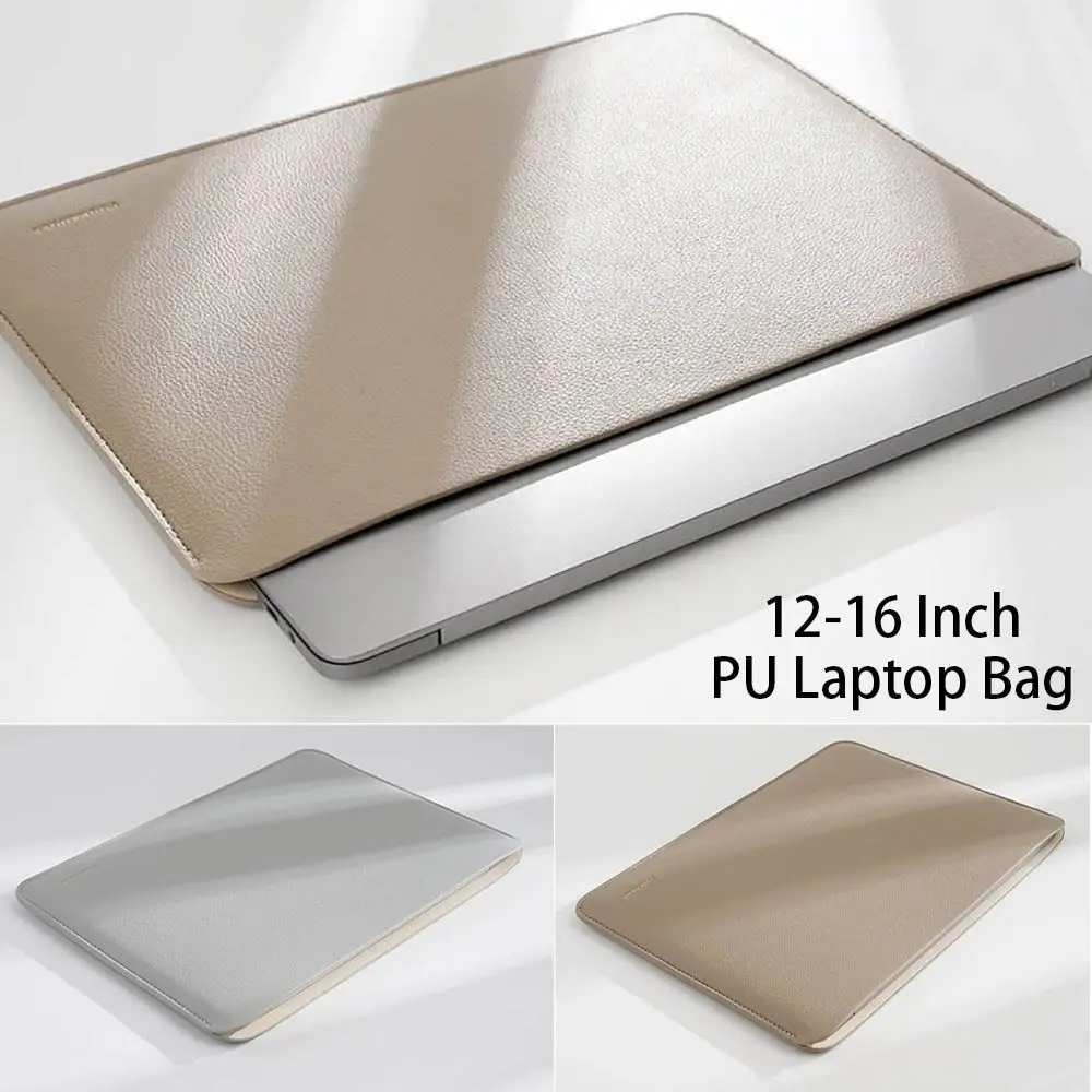 Enhanced PU Laptop Bag - Shockproof Ultra Thin Sleeve, Large Capacity Business Tablet Pouch