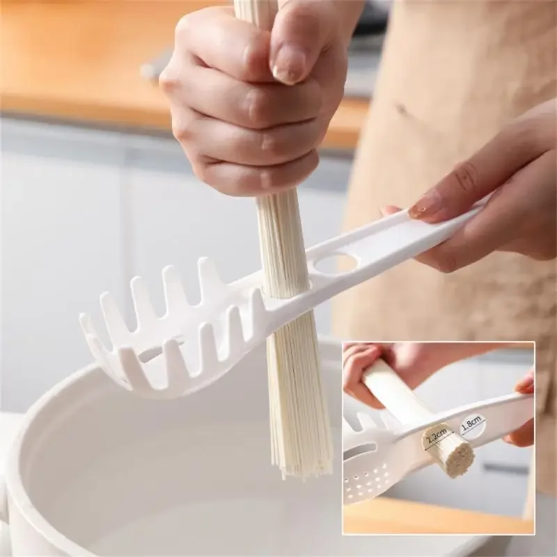 Pasta Cooker with Strainer Heat Resistant Spaghetti Egg Yolk Scoop Egg Separator Plastic Filter Drain Spoon Kitchen Accessories