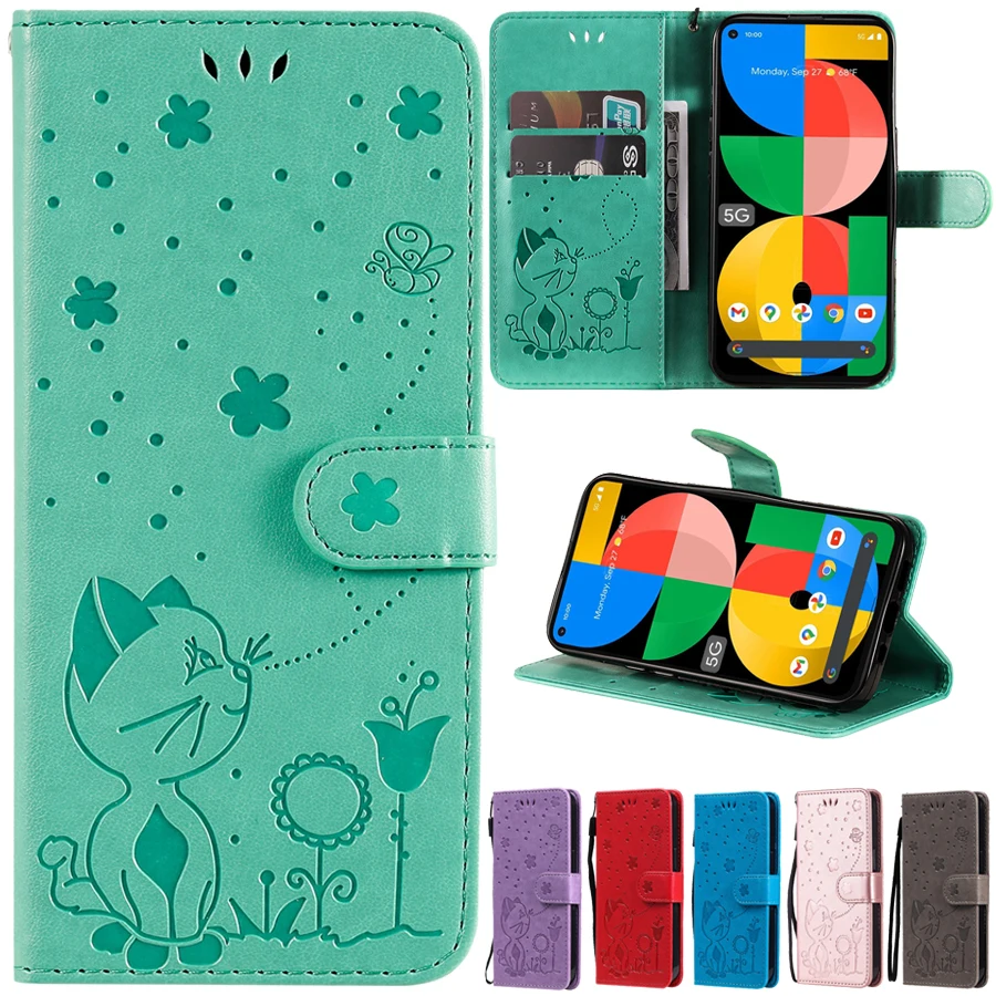 

Wallet Cat Bee Flip Leather Case For Google Pixel 8 Pro 7a 7 Pro 7 Pixel 6 6a 6 Pro Pixel 5 5a 5 XL Pixel 4a 4 XL 3a XL 2 XL