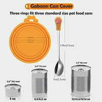2 Can Lids& 1 Cat Food Can Spoons , Multi-function Can Opener ,Silicone Pet Food Can Covers, Cute Paw Shape Wet Food Spoon 2