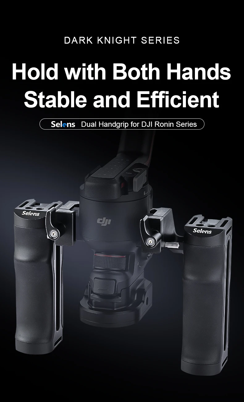 Description Picture 2 of itemSelens Handheld Gimbal Stabilizer Selfie Tripod Hold With Both hands Stable and Efficient Dual Handgrip Photography Accessories