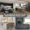 Cabinet, Solid Wood, Kitchen Cabinet, PVC Material, with Sink Design, Luxury Style, Popular Product 6