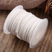1PC 61 Meters/Roll White Candle Wick Cotton Candle Woven Wick Spool DIY Candle Making Material Smokeless Wax Pure Cotton Core 6