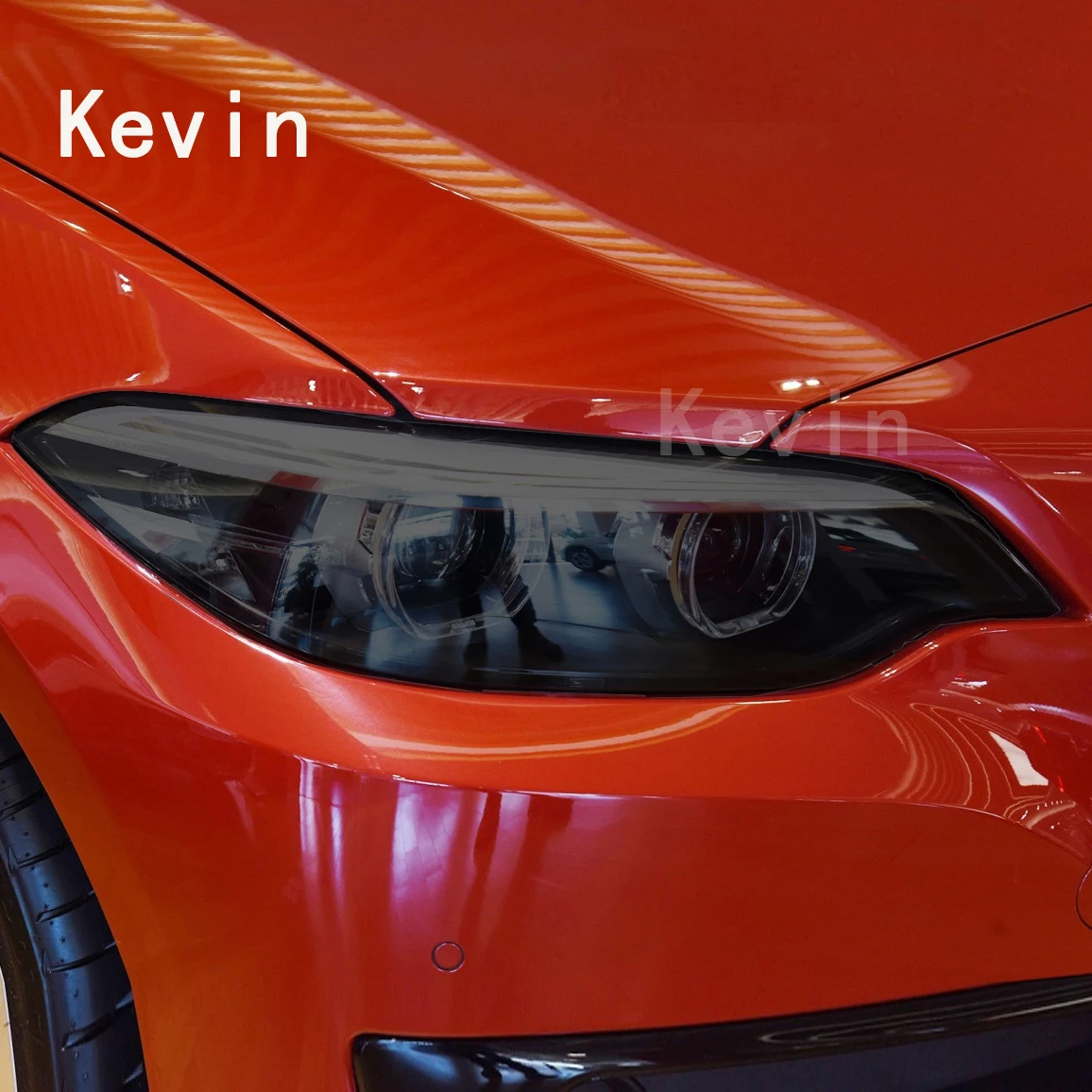

ForBWM 2 Series 2014-2019-2023 Accessories Car Headlight Protective Film Front Light Transparent Smoked Black TPU Sticker