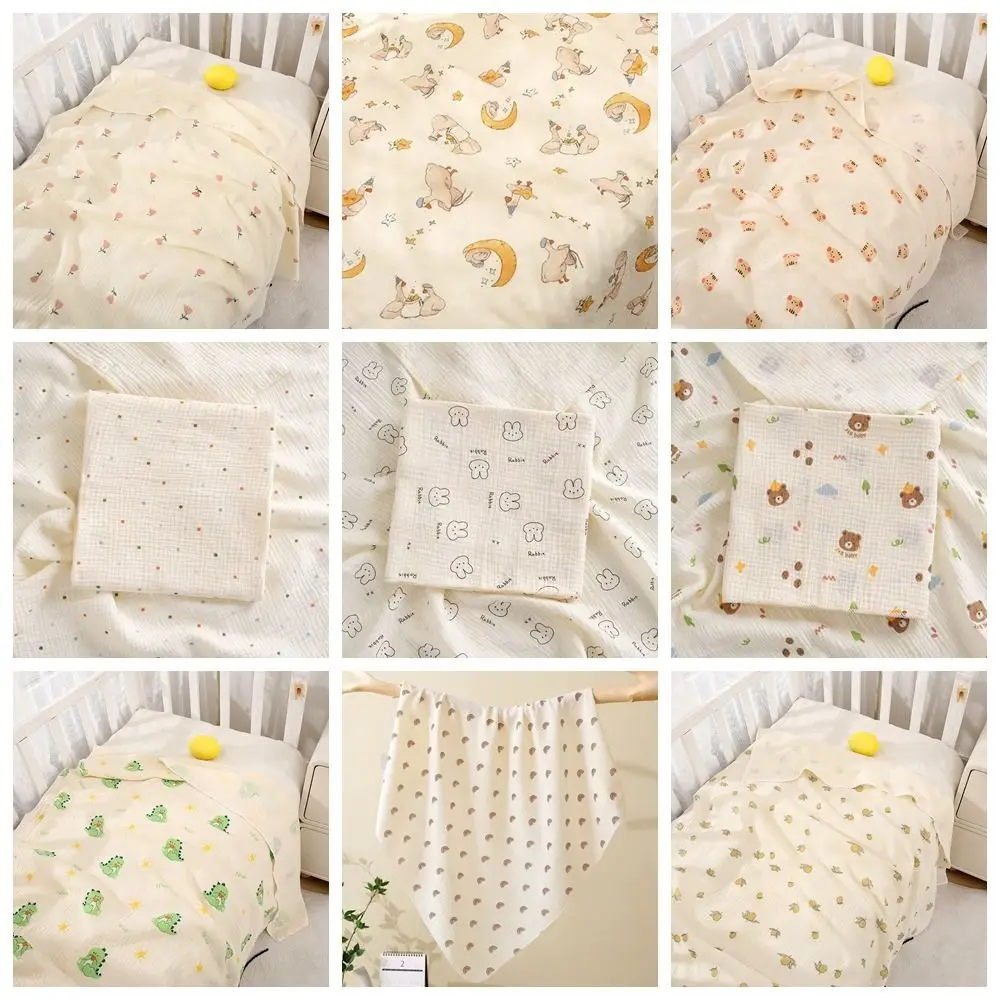 Air Filter Cotton Infant Strappy Blanket Cartoon Soft Baby Swaddle Blanket Warm Breathable Newborn Blanket Wraps