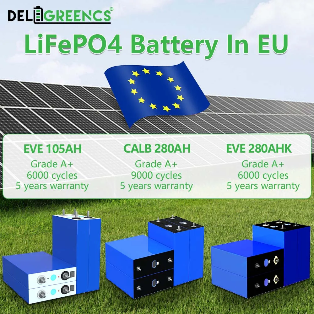 

Lifepo4 Power Bank EVE105AH 280AHK CALB280AH 48V Lifepo4 Battery 32PCS Poland Wholesale Grade A Solar Storage Free Shipping