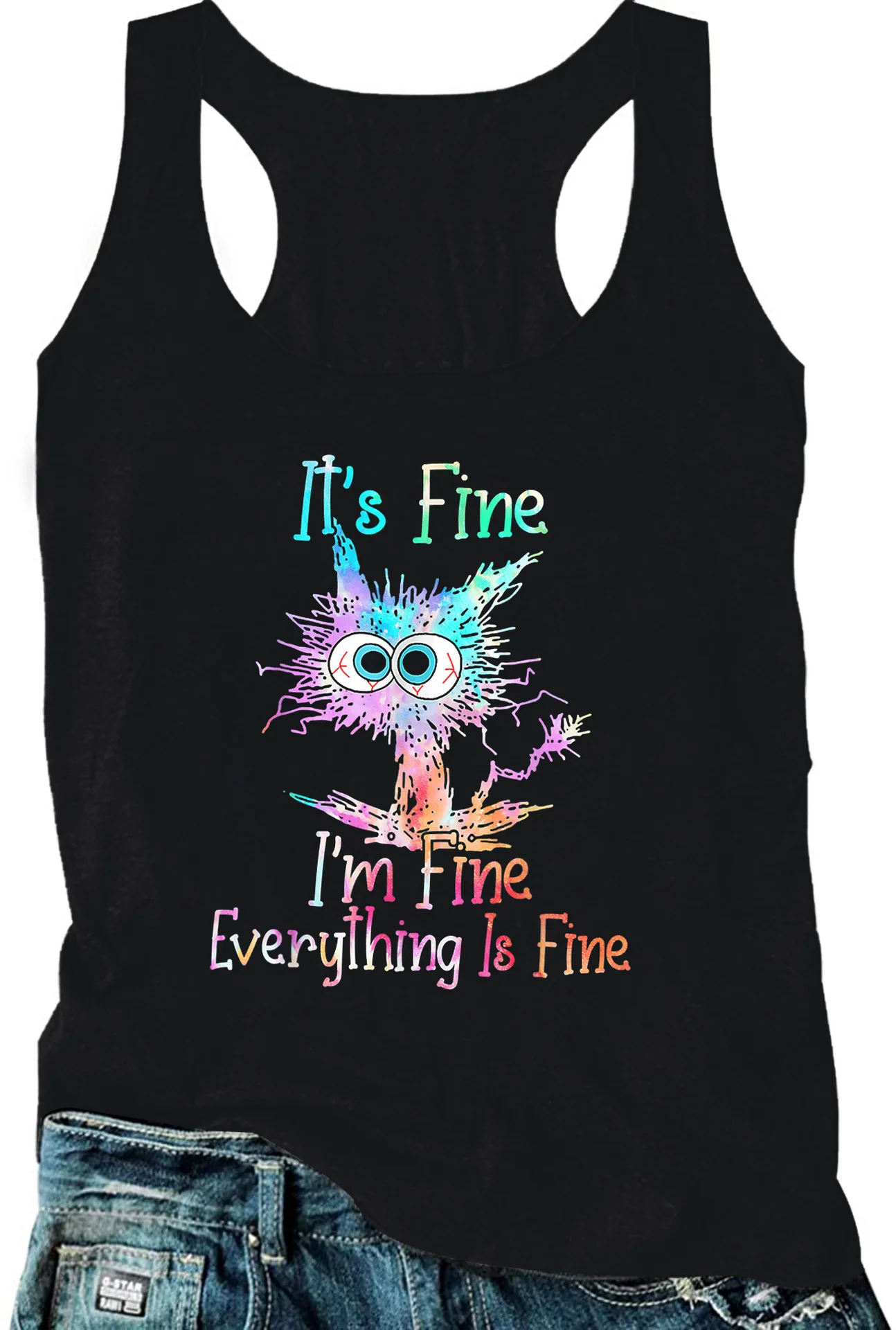 

Women's Summer Vest Alphabet Women's Vest T-shirt