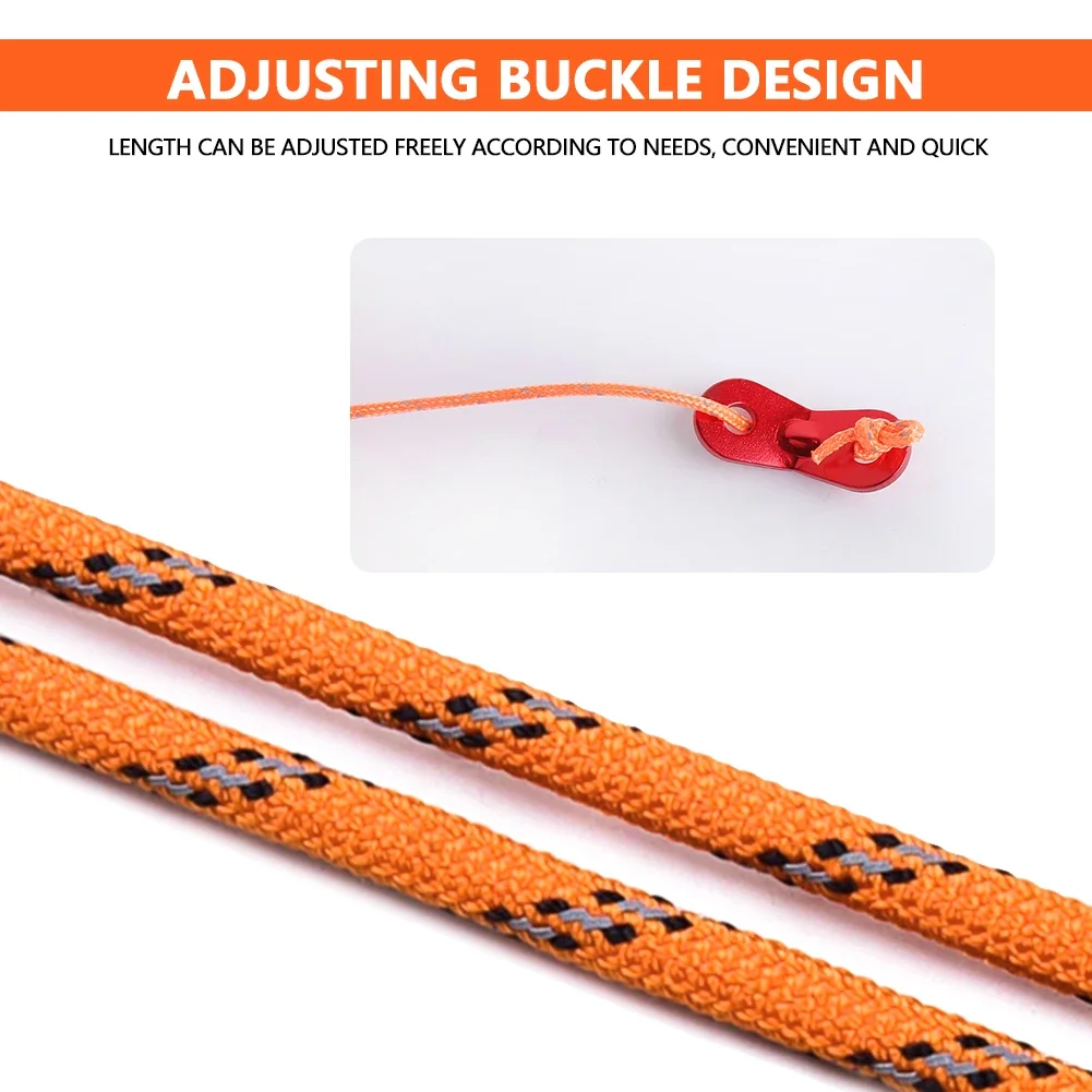 ZWMBYN Confezione da 4 corde riflettenti per tenda con tenditore in alluminio, corda da 4 mm, in nylon, per campeggio, tenda da campeggio e accessori per escursionismo
