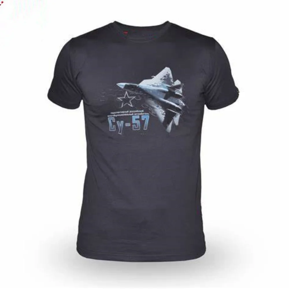 

Russian Cy-57 Sukhoi Su-57 Stealth Fighter T-Shirt 100% Cotton O-Neck Summer Short Sleeve Casual Mens T-shirt Size S-3XL