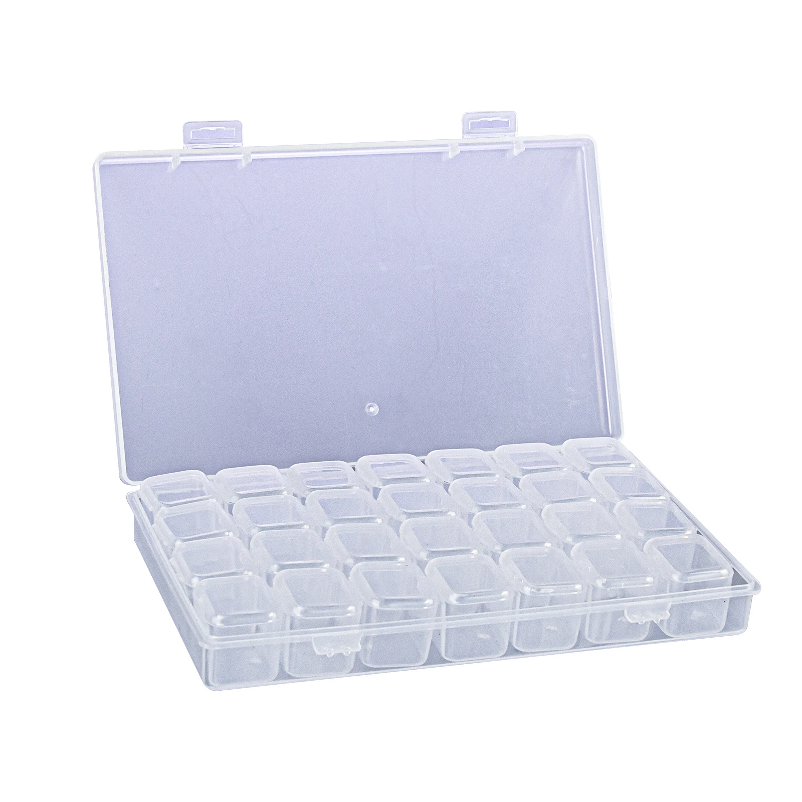 28/56 Independent Plastic Transparent Storage Box DIY Diamond Painting Bead Storage Box Jewelry Bead Fake Nail
