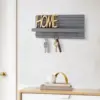 Decorative Key Holder for Wall with Shelf Entryway Wooden Floating Shelf with Hooks Home Decor Key Rack Mail Organizer for Wall 3