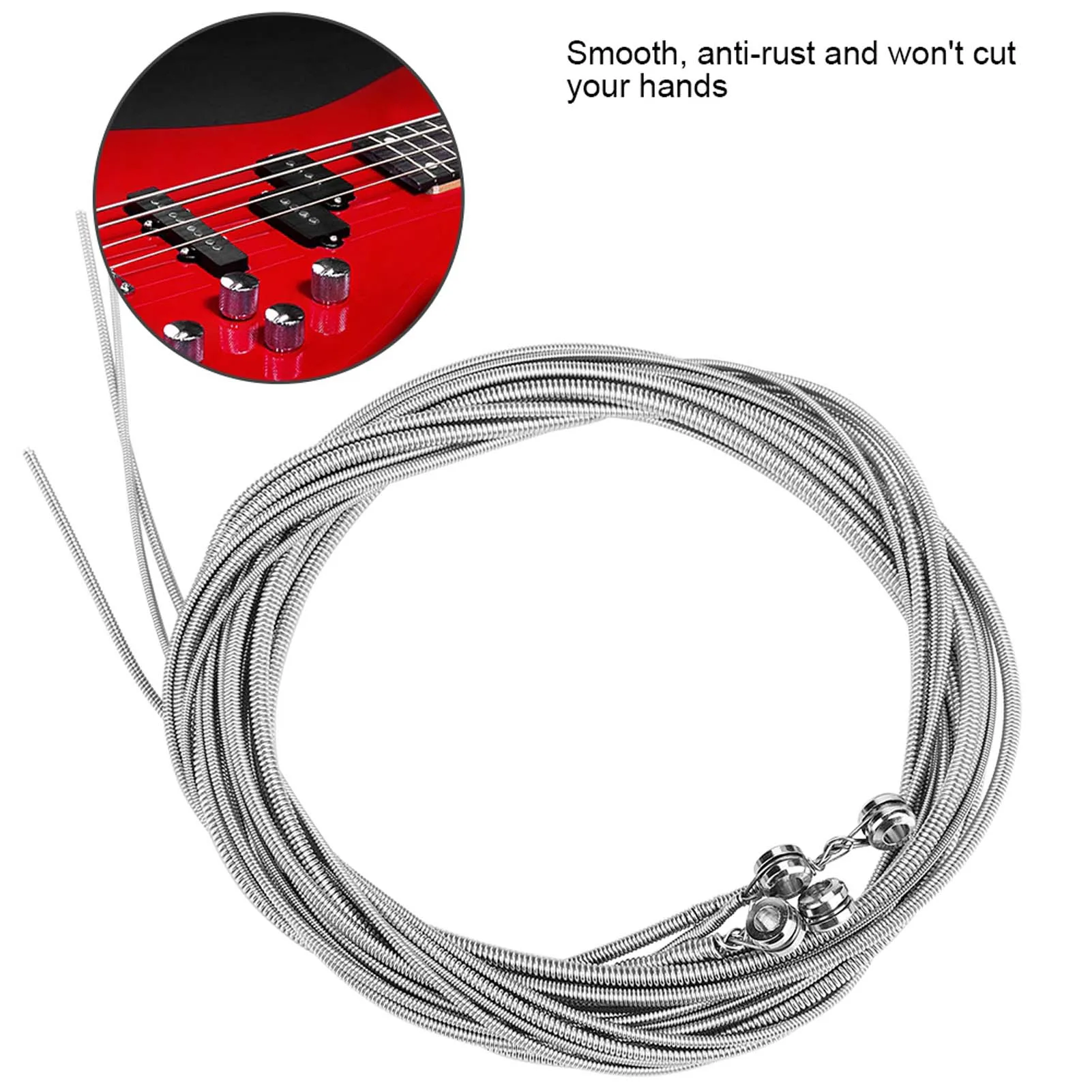 4-String Bass Strings Electric Bass Strings 1mm 1.4mm 2mm 2.5mm 4-String Electric Bass Strings Instrument Accessories