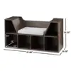 Kids Reading Nook Storage Bookcase Cubes Bench Foam Cushion Playroom Library Durable Wood Composite Childrens Furniture 5
