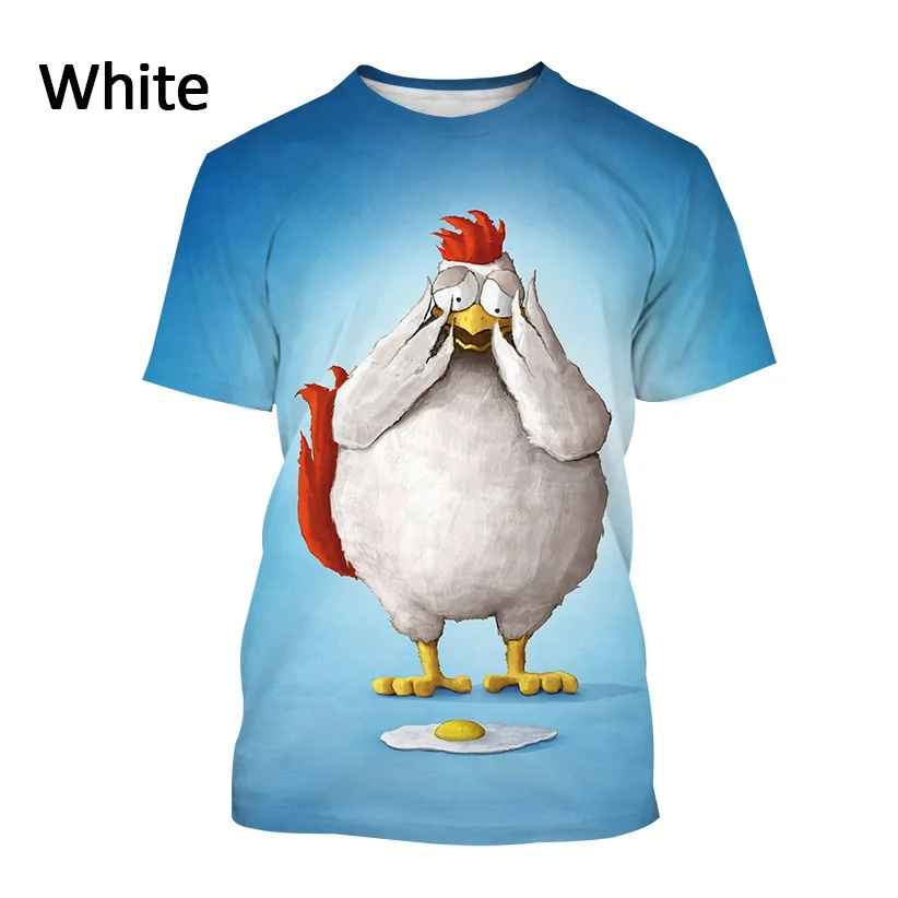 

Summer New Fashion Funny Chicken 3d Printed T-shirt Funny Cool Chicken T-shirt Unisex Fashion Graphic Short-sleeved T-shirt Top