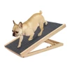 Pet Dog Ramp Ladder Natural Pine Wooden Lightweight Folding Anti-skid Adjustable 2 Height Climbing Ladder 1