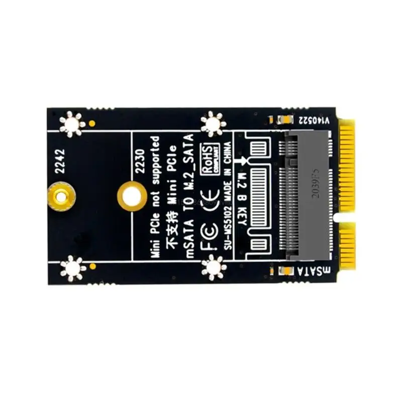 MSata to M.2 adapter converter card SSD hard disk expansion card 2230/2242 for MINI ITX motherboards industrial PC