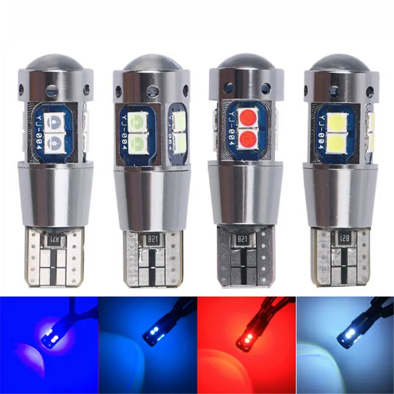 

4/1 шт., Автомобильные светодиодные лампы T10 W5W 168 192 10smd 12 В