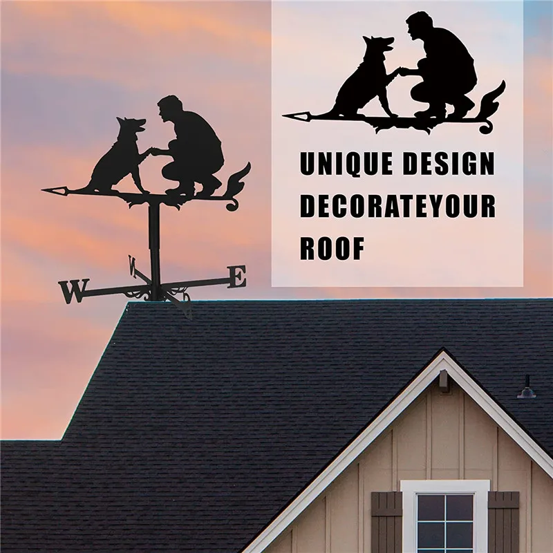 Stainless Steel Rooster Weathervane Yard Garden Barn Ornament Collies Shed Kit Weather Vanes Roofs