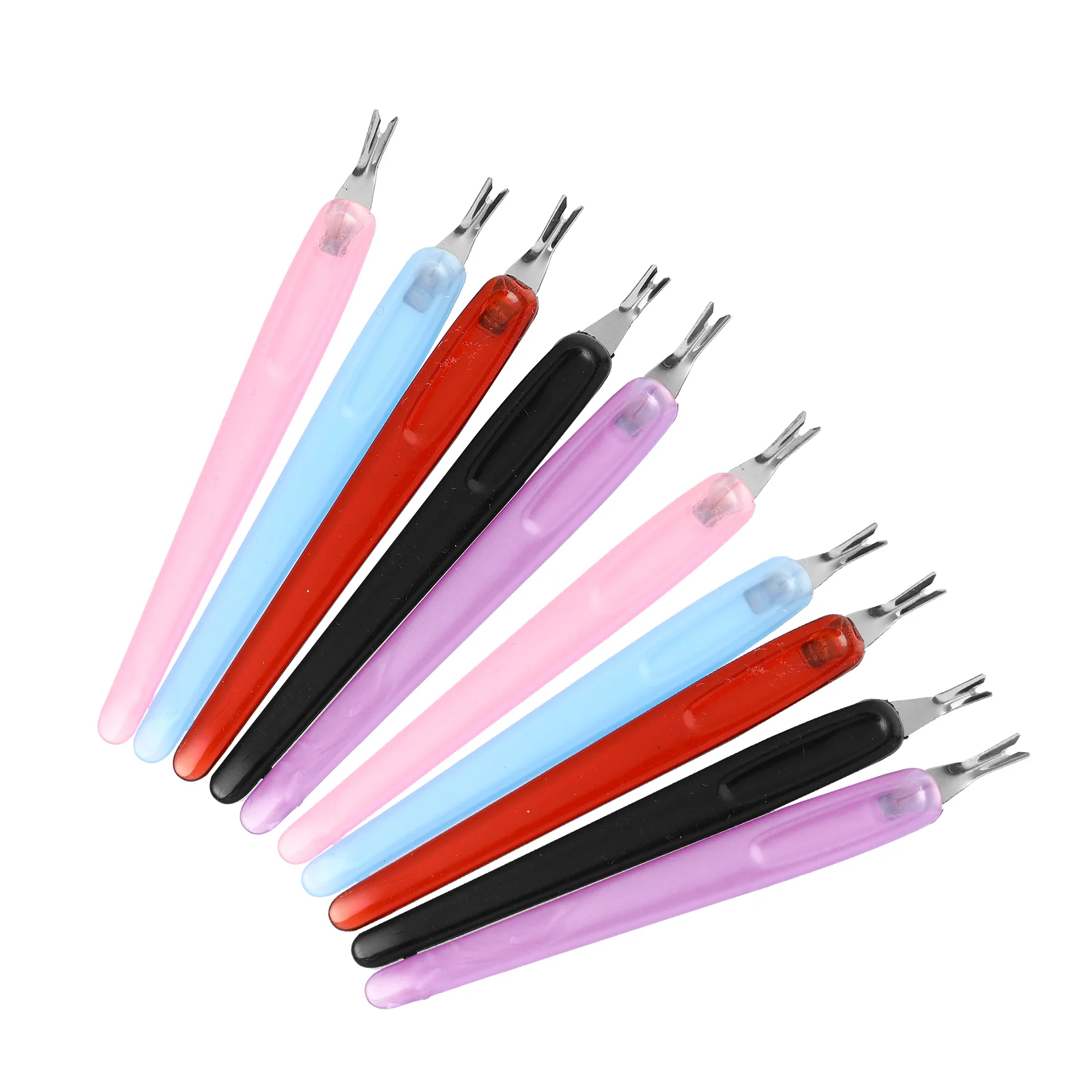 

50 PCS Dead Skin Fork Cuticle Removers Removal Tool Clean Nail Tools Scissors Plastic Abs Kit