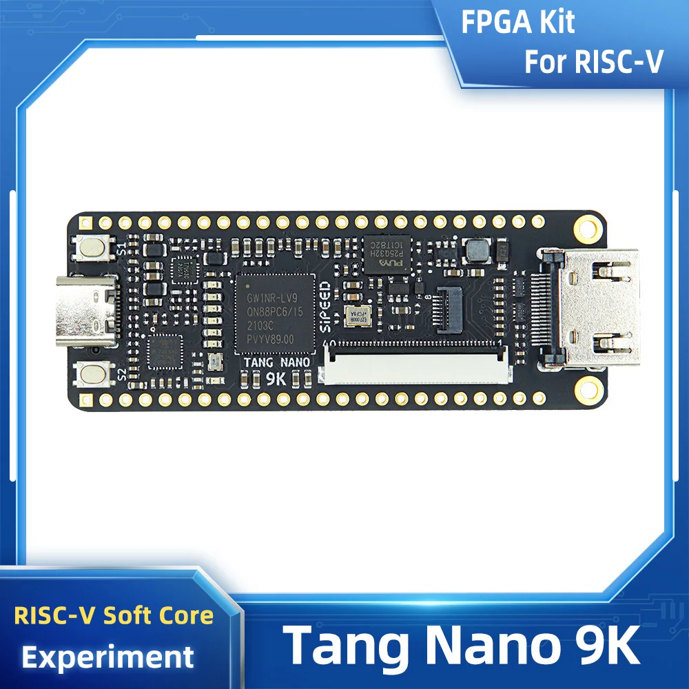 Gowin-velocidade Tang Nano Fpga Development Board Compatível com Hdmi Lcd Opcional 9k Gw1nr-9 Risc-v