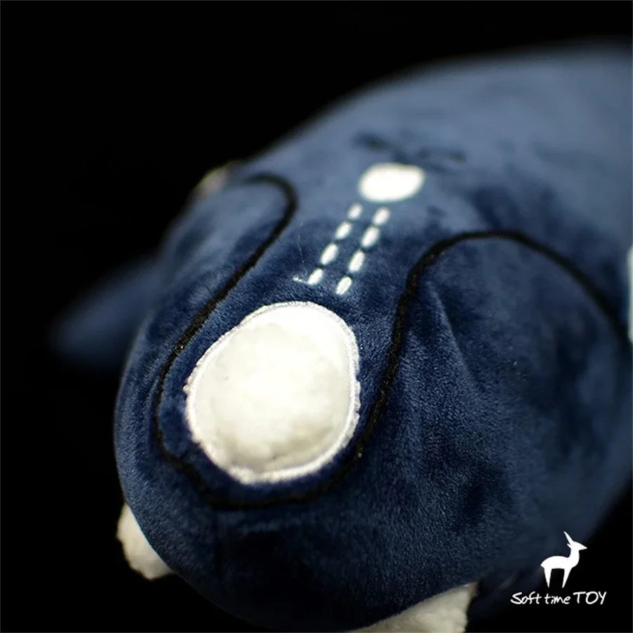 Black Right Whale High Fidelity Anime Plushie Humpback Bowhead Whale Plush Toys Lifelike Animals Simulation Stuffed Kawai Doll 4