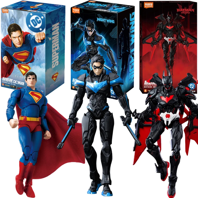 BLOKEES Nightwing Superman Batman Beyond Original Gunn David DC David Justice League Comics Actionfigur Zusammengebautes Modellspielzeug