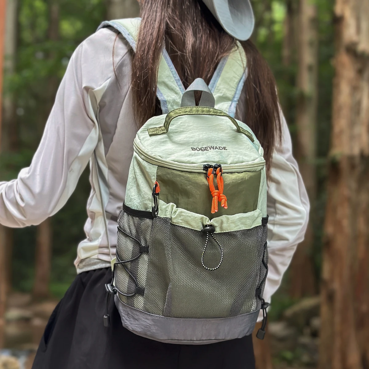 Backpack Women's 2025 New School Bag Outdoor Sports Hiking Backpack Mountaineering Bag Short-Distance Travel Bag Computer Bag Men's Fishing and Cycling Original Design Sense