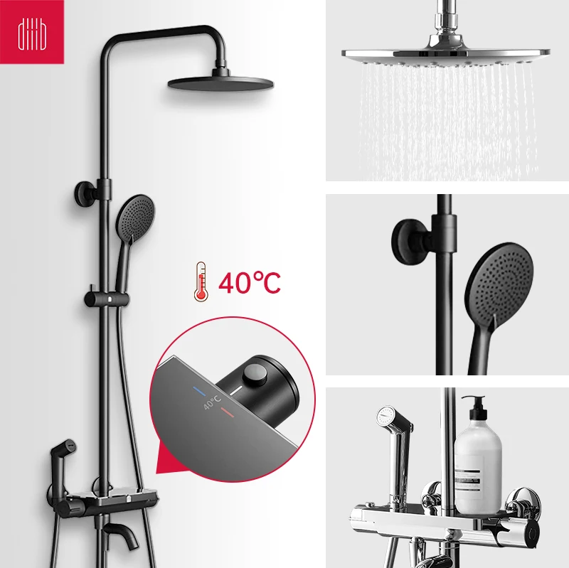 

Diiib Thermostatic Shower System Faucet Set Bathtub Thermostat Mixer Taps Rainfall Stainless steel Bathroom Tap for Xiaomi