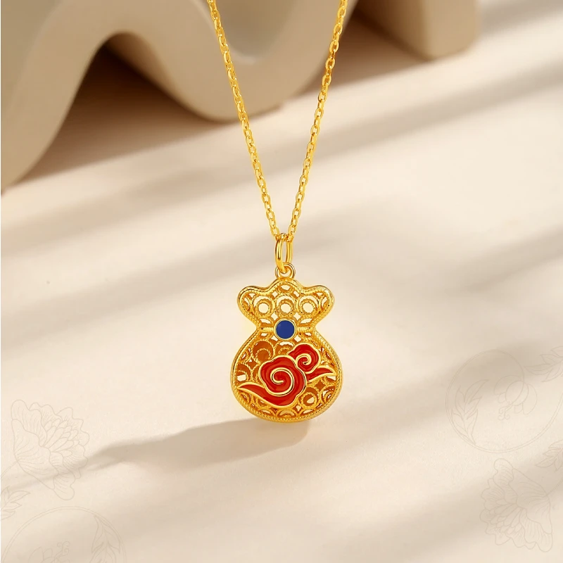 

S925 оригинальное ожерелье Xiangyun Fu из стерлингового серебра, Женская цепочка до ключиц, кулон, женское украшение на День Матери